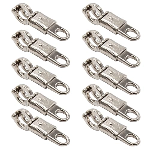 1-Pack Nickelsilver Snabbkoppling Panic Snap med Fast Öga, Panic Snap Snabbkoppling Paracord, Get Back Whips Industriell Kvalitet för Get Back Whips  |   Snaps Snaps Snaps