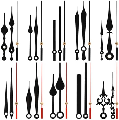 1 Stilar Klockvisare Klockpilar Aluminium Klockvisare Kit för DIY Klockreparationsdelar, Lämplig för 12-tums Klocka (Svart)  |   Klockdelar Klockdelar Klockdelar