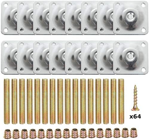 16 Set Benmonteringsplattor, Kraftiga Toppplattor för Möbler Soffben, 5/16 Tum M8 Rak Toppmonteringsplatta för Soffor Stolar Bord  |   Möbelbeslag Möbelbeslag Möbelbeslag