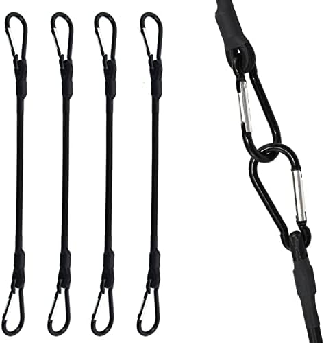 18 Tum Bungee Snodd Med Karbinhake | 4 Pack Överlägsna Latex Tunga Remmar Starka Elastiska Rep Låser På Ankarpunkter För Bagagehylla/Frachts/Camping/RV/Handvagnar Etc.  |   Presenningar och spännband Presenningar och spännband Presenningar och spännband