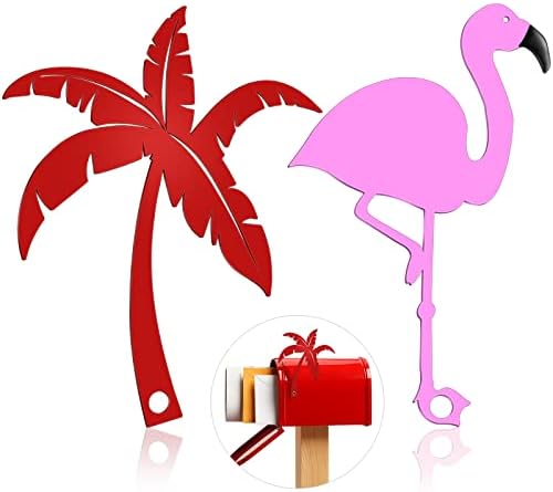 2 Stycken Postlådeflaggor Flamingo Kokosnötsträd Postlådeflaggor för Ersättning av Postlådor för Vägpostlådor Metallpostlådeflaggor Dekorationer för Tegelpostlådor, 2 Stilar  |   Postlådor och tillbehör Postlådor och tillbehör Postlådor och tillbehör