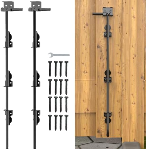 36″ Cane Bolt Drop Rod För Grind, Tungt Låsningssystem För Trägrindar och Metallgrindar, Grindmarkörsdelar För Trä, PVC, Vinyl och Metallgrindar, 2-Pack  |   Grindbeslag Grindbeslag Grindbeslag