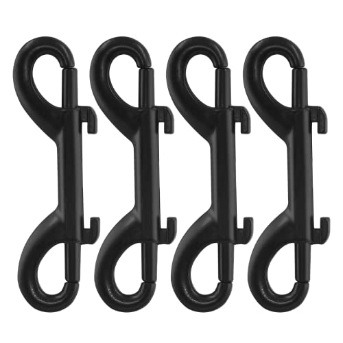 4-pack dubbelsidiga snap-krokar svarta bultsnappkrokar metall dubbelsidiga clips, 3,5″ mångsidig snap-hållare för hundkoppel/vattenhinkar/mat hinkar  |   Snaps Snaps Snaps