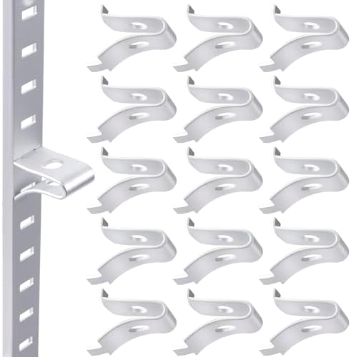 4-pack Skåp Hyllklipp, Justerbara Metallhyllklipp, Hyllpinnar, Hyllstödspinnar, Pilaster Hyllstödklipp för Metallhyllor – Silver  |   Hyllkonsoler och stödkonsoler Hyllkonsoler och stödkonsoler Hyllkonsoler och stödkonsoler