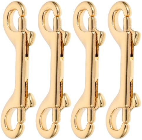 4Pcs Dubbeländad Snap Hook Bolt, 3,54 tum Tung Mässings Snap Bolt Krokar, Mångsidiga Dubbel Sidan Klippkedjor För Dykning, Djur, Bagage, Utomhus Klättring  |   Snaps Snaps Snaps