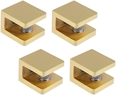 4Pcs Duschhyllklipp Glas U-Klämma Hylla Justerbart Stödbracket Ingen Borrning På Glas Klipp Hyllmaterial För 8-10Mm Glas Guld  |   Hyllkonsoler och stödkonsoler Hyllkonsoler och stödkonsoler Hyllkonsoler och stödkonsoler