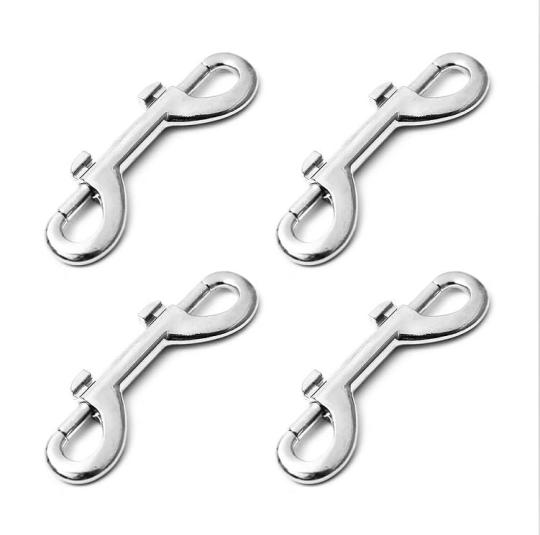 4Pcs Silver 2,7 Tum Dubbeländad Bult Snap Hake Zinklegering Hake Kedjeklipp Trigger Kedjeklipp Metall Nyckelhållare Metall Nyckelhållare För Nyckelring Hästutrustning Husdjursfoderhink Garageanvändning  |   Snaps Snaps Snaps