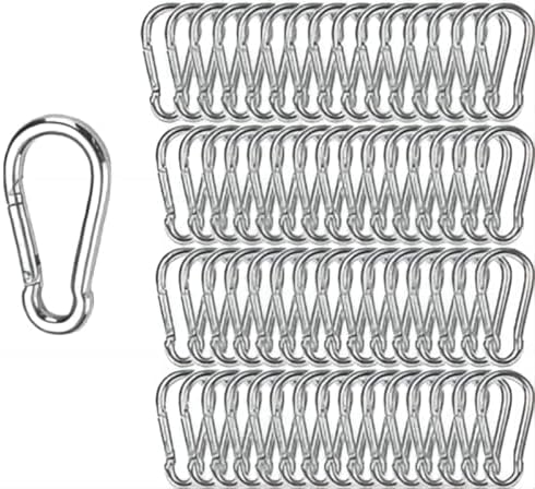 6 st M83-1/8″ fjädrande snapkrokar i galvaniserat stål för tunga kopplingar, kan användas för att koppla samman gungor, nyckelringar, utomhuscampingstält, kan kopplas samman för att bilda en lång kedja.  |   Snaps Snaps Snaps