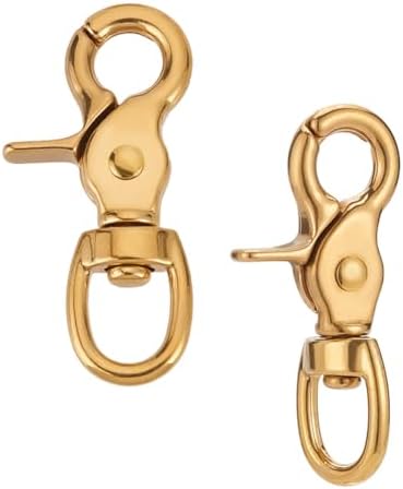 Brass Trigger Snap Hooks 2 Pack Svängbara Runda Snap Clips, 2.8”/7.1Cm Hummerklor Clips Pet Spänne Tungt Svängbara Ögonhakar För Husdjurskoppel Handväska Remmar Läderhantverk  |   Snaps Snaps Snaps