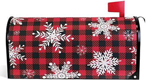 Buffalo-rutiga snöflingor brevlådeskydd magnetiska vinter jul brevlådeskydd röd rutig brevlådeskydd postlåda täckning trädgårdsdekoration standardstorlek 18″ x 21″  |   Postlådor och tillbehör Postlådor och tillbehör Postlådor och tillbehör