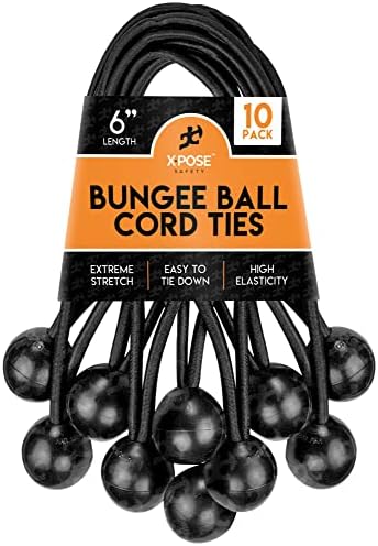 Bungee Ball Snoddar 6″ 10-pack Kraftiga Svarta Stretchrep Med Bollar För Tält, Presenningar, Väggar, Kabelorganisation  |   Presenningar och spännband Presenningar och spännband Presenningar och spännband