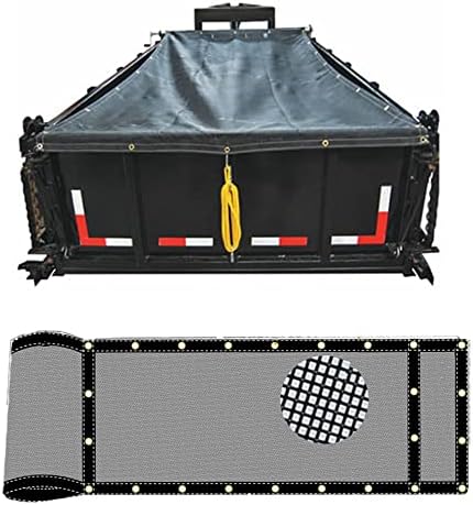 Dump Trailer Tarp Nät Med Ögla/Robust Dumper Tarp Med Hållbar Vinylbelagd Tyg Inuti Dubbel 6” Fickor, Används På Dumper Och Trailer Tarp System (8’X12′, Svart)  |   Presenningar och spännband Presenningar och spännband Presenningar och spännband