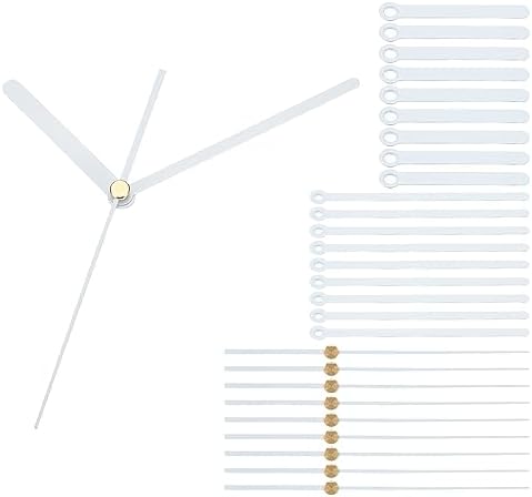 Ersättningsurverkset, 10-set ersättningsurverkshänder, urmekanism, aluminium väggurshänder, delar för ersättning vid väggurreparation DIY, vit, A04  |   Klockdelar Klockdelar Klockdelar