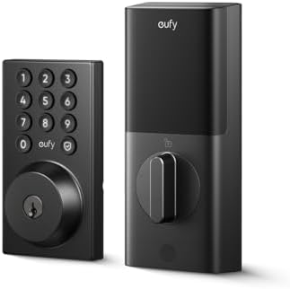 Eufy Smart Lock C30, Nyckelfri Entrédörrslås, Inbyggd Wifi Dödlås, Smart Lås För Framdörr, Ingen Brygga Krävs, Lätt Installation, App Fjärrkontroll, Automatisk Låsning, 4 AA Batterier (Ingår Ej)  |   Dörrbeslag och lås Dörrbeslag och lås Dörrbeslag och lås