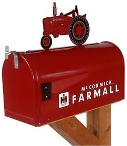 Farmall McCormick Modell M Landsbygds Brevlåda Med Topp Röd Av Distel Grain  |   Postlådor och tillbehör Postlådor och tillbehör Postlådor och tillbehör