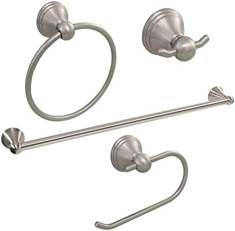 Formosa Design Hardware Klassisk 4-delars Badrumstillbehörsset (Borstad Nickel)  |   Badrumsinredning Badrumsinredning Badrumsinredning