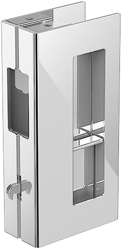 Integritetsficka Dörrlås med Draghandtag, Träskjutdörrshandtag för Dörrar med 1-3/8″ Tjocklek, Ersätt Gamla eller Skadade Fickdörrshårdvara (Polerat Krom)  |   Dörrbeslag och lås Dörrbeslag och lås Dörrbeslag och lås