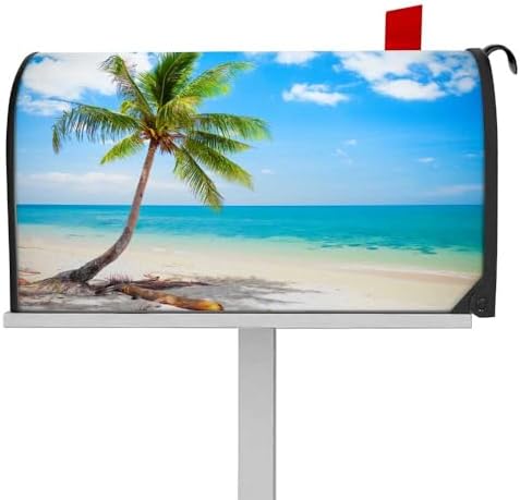 Magnetisk Brevlådeskydd Tropisk Strand Kokosnöt Palm Brevlådeskydd Omslag Dekoration Trädgård Utomhus Gårdsdekorationer 21,5″ L x 18,4″ B  |   Postlådor och tillbehör Postlådor och tillbehör Postlådor och tillbehör