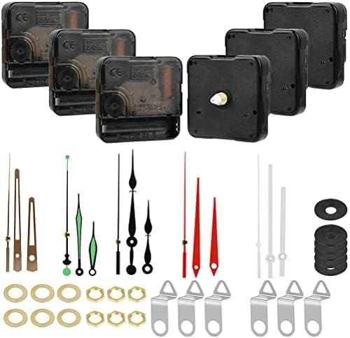 Otymiow 6 Delar Quartz Klockrörelse Ersättningsklockhänder och Motor Kit Klockmekanism Batteridriven, Krokar och 6 Olika Par Händer Klockreparationsdelar Ersättning (13 Mm / 0,51 Tum)  |   Klockdelar Klockdelar Klockdelar