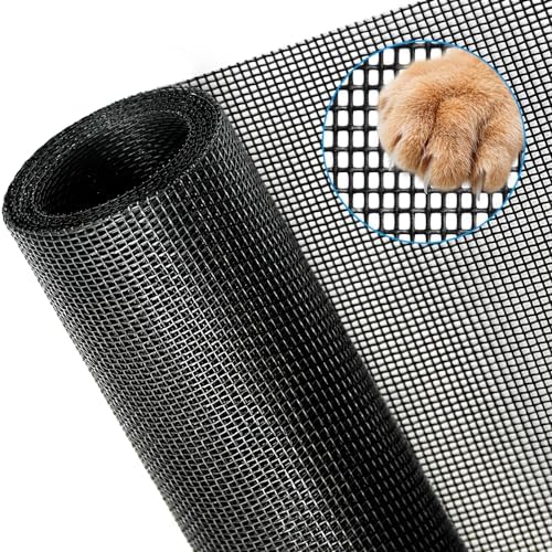 Pet Skärm, 48″ X 100″ Tjock Pet-Säker Fönsterskärm Ersättning – Gör Det Själv Justerbar Skärm Mesh – Hållbar Skärm Rulle För Fönster, Dörrar Och Patio Skärm För Pet-Säker, Svart  |   Fönsterbeslag Fönsterbeslag Fönsterbeslag