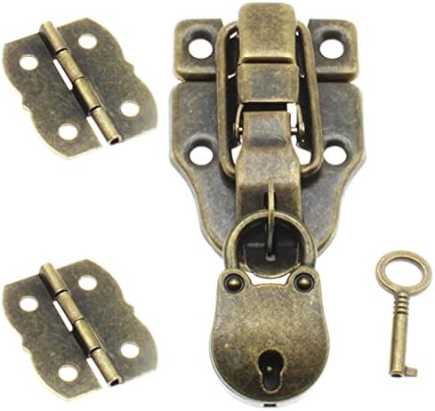 Retro Stil Ankdjurs Toggle Hasp Lås Vintage Mini Björnhuvud Form Padlock Och Antik Mini Fällgångjärn Kit Med Monteringsskruvar För Reparation/Dekorativ Trä Smyckeslåda (Brons)  |   Hänglås och haspar Hänglås och haspar Hänglås och haspar