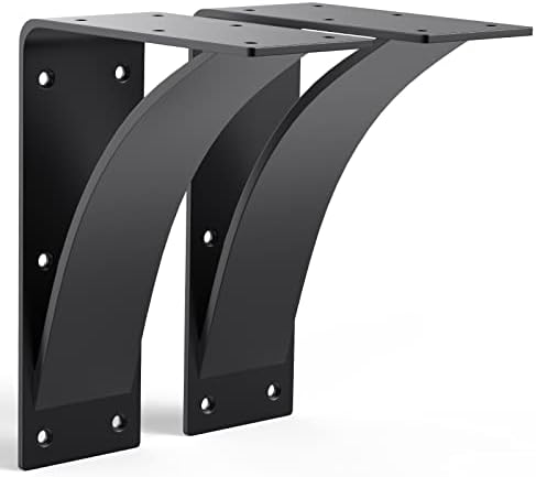 Tunga hyllkonsoler, 2-pack eldstadsbrädor, handsvetsad stålbracket, bänkskivestöd, DIY hyllkonsoler för rustik lantlig inredning (Superstor 9X12)  |   Hyllkonsoler och stödkonsoler Hyllkonsoler och stödkonsoler Hyllkonsoler och stödkonsoler